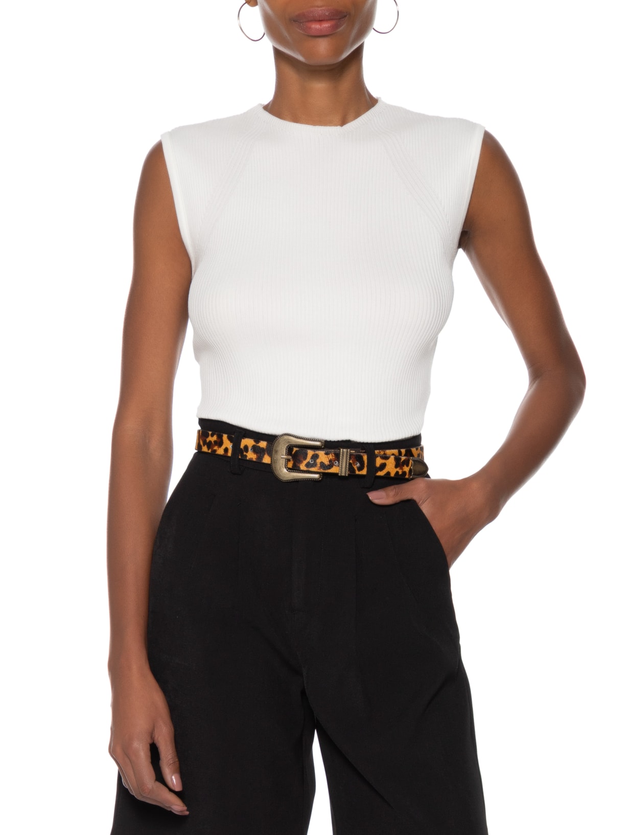 Cinto Feminino Onça Print Caramelo Enfeites Ouro Velho Claro Animal Print Luiza Barcelos