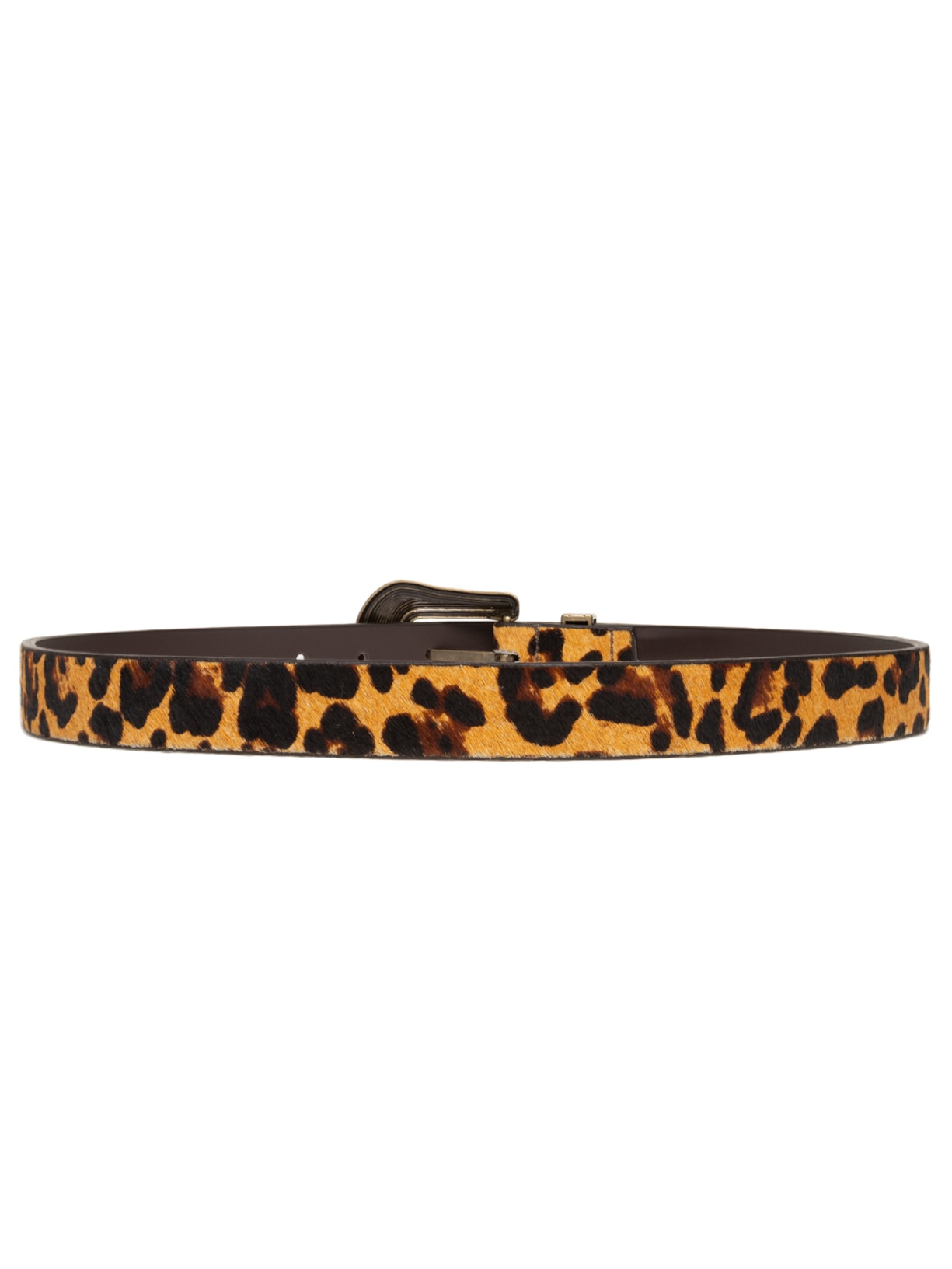 Cinto Feminino Onça Print Caramelo Enfeites Ouro Velho Claro Animal Print Luiza Barcelos