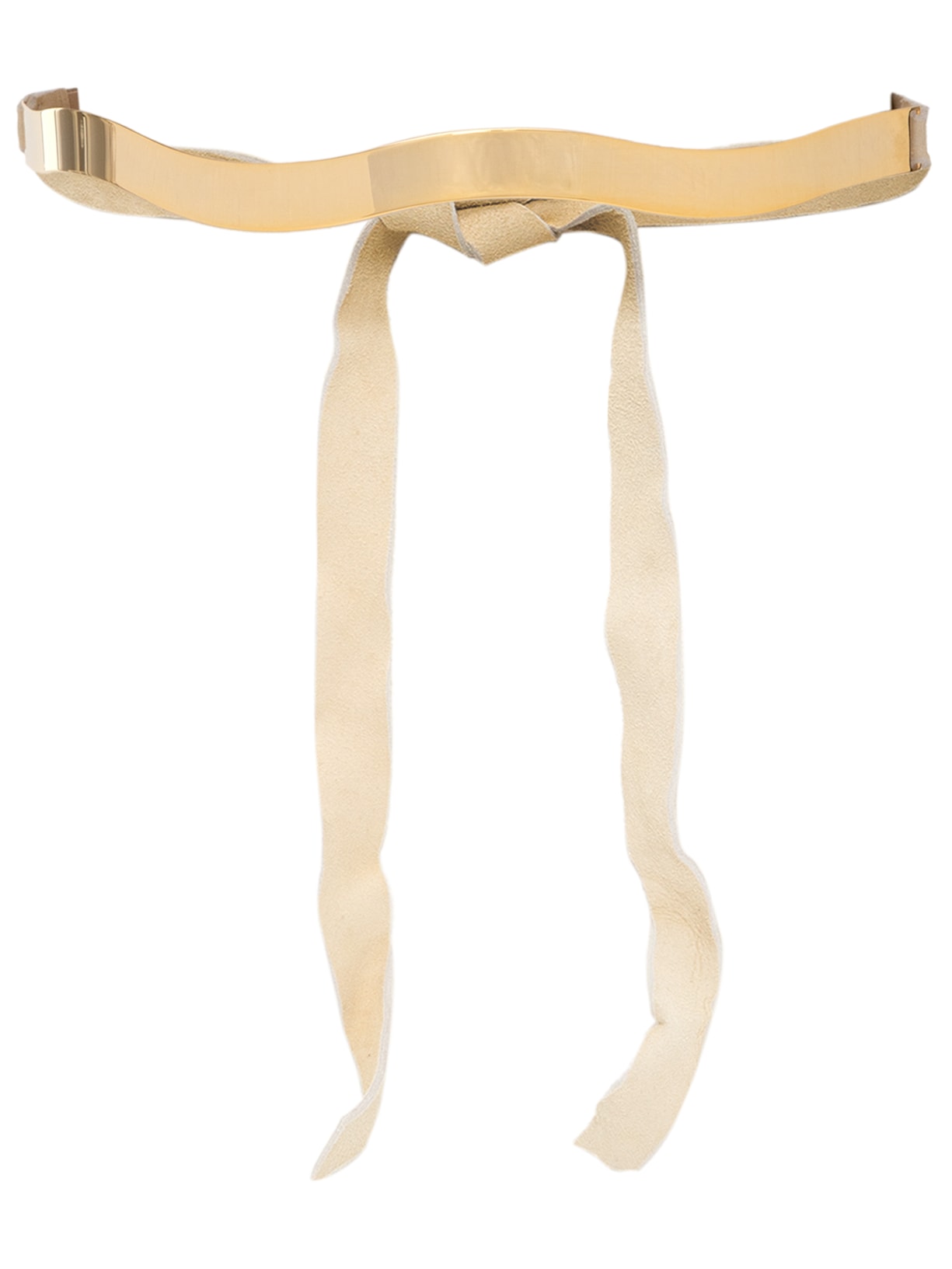 Cinto Feminino Ondas Metal - Dourado