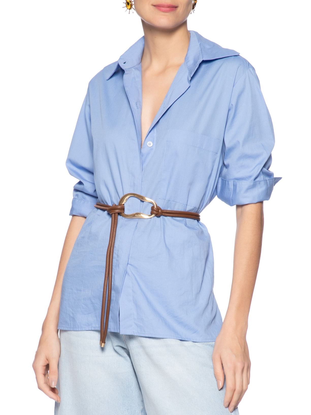 Cinto Feminino Orgânico Couro Marrom Schutz