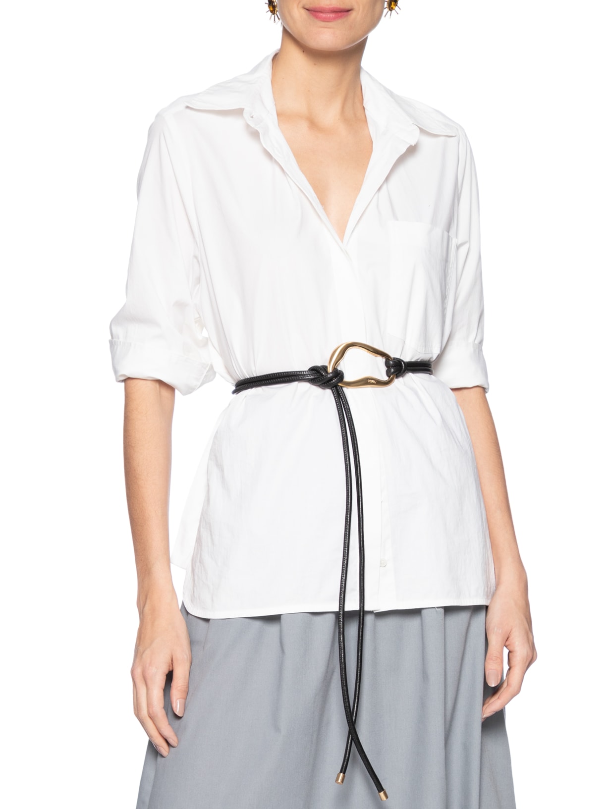 Cinto Feminino Orgânico Couro Preto Schutz