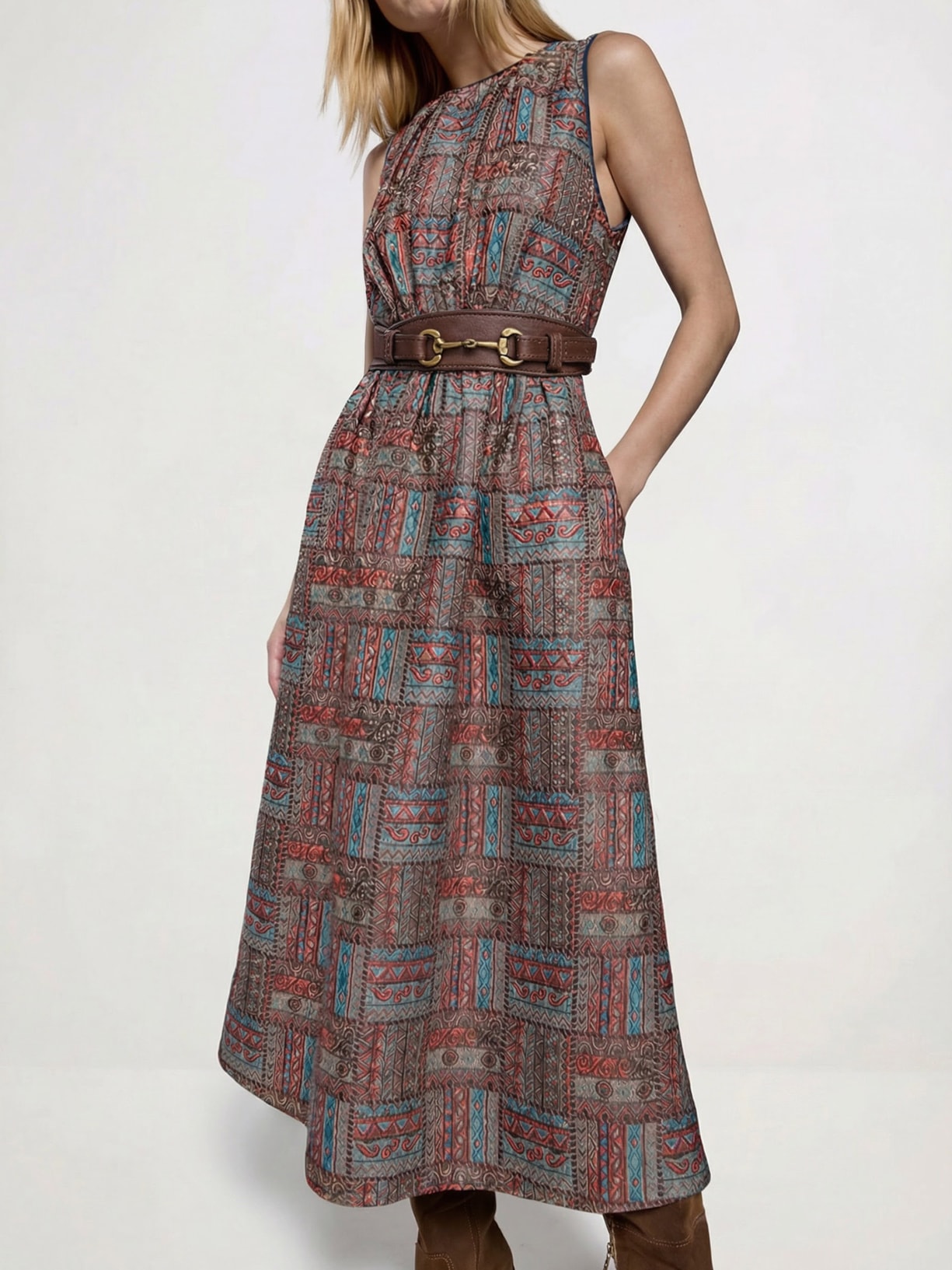 Cinto Feminino Paula I26 Marrom Mixed