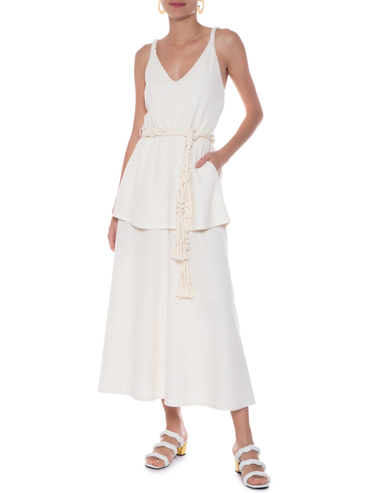 Cinto Feminino Ping Algodão Off White '2Essential