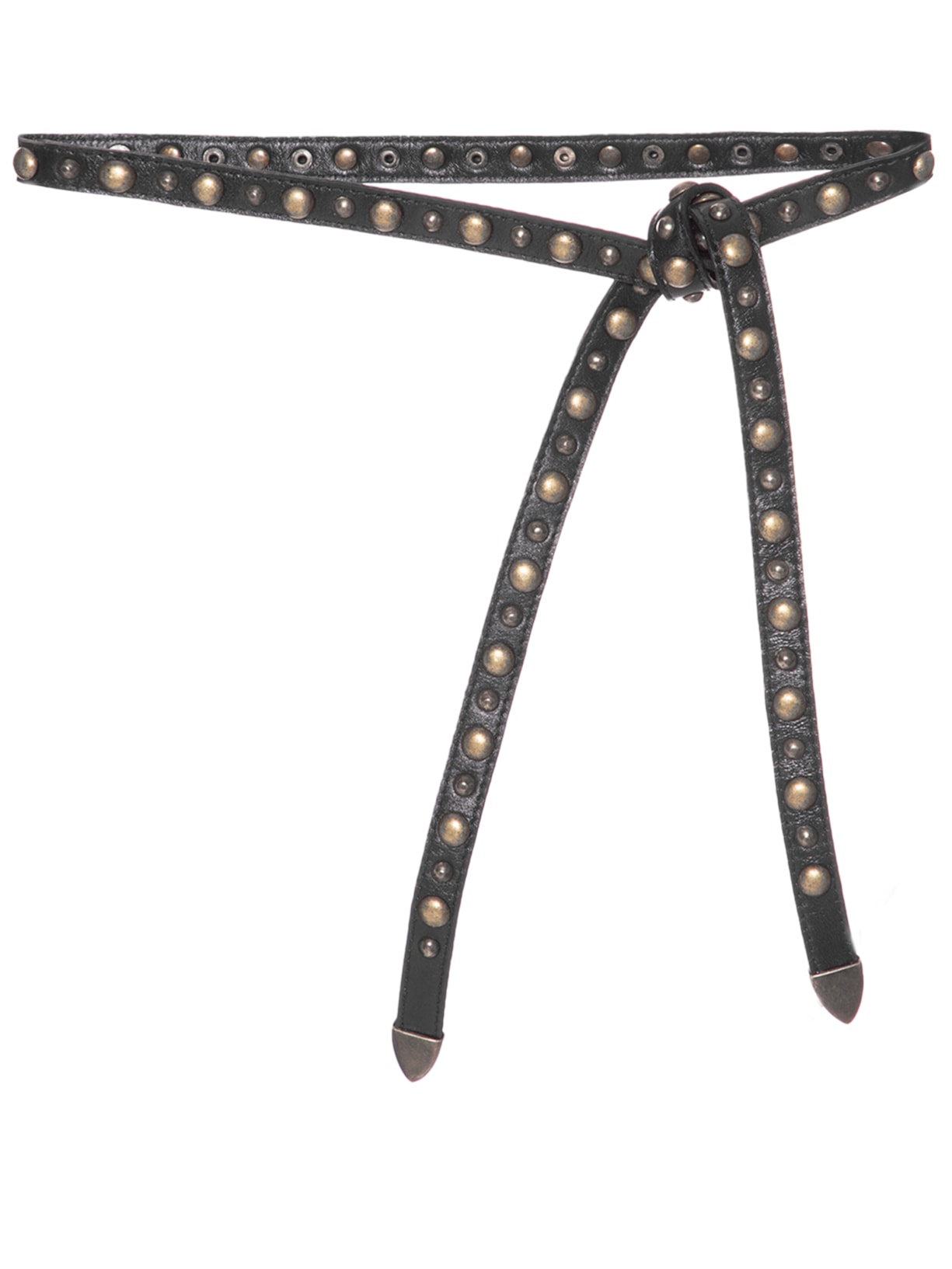Cinto Feminino Rebites Amarração - Preto