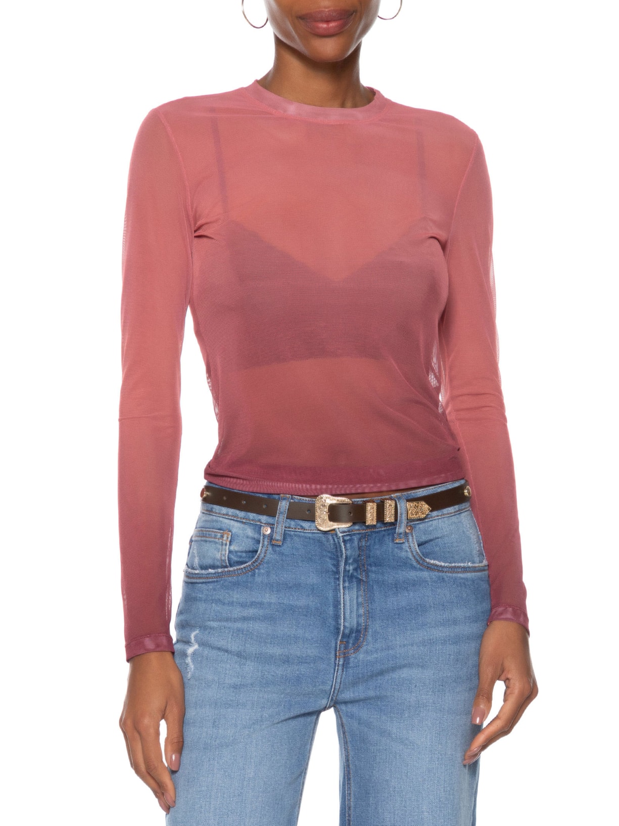 Cinto Feminino Soleta Café Enfeites Ouro Marrom Luiza Barcelos