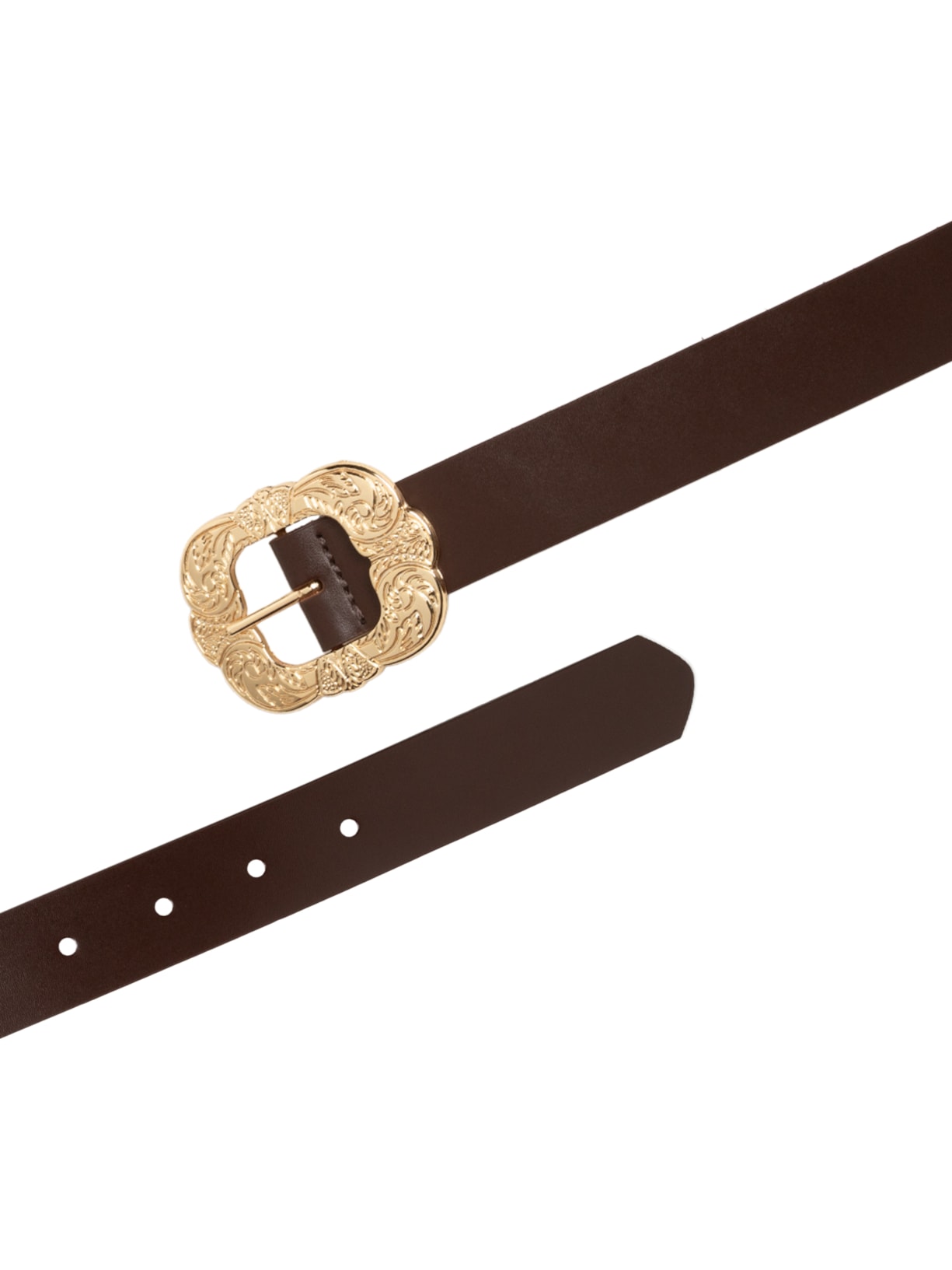 Cinto Feminino Soleta Cafe Enfeites Ouro Marrom Luiza Barcelos