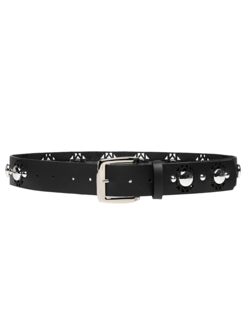 Cinto Feminino Soleta Enfeites Niquel - Preto