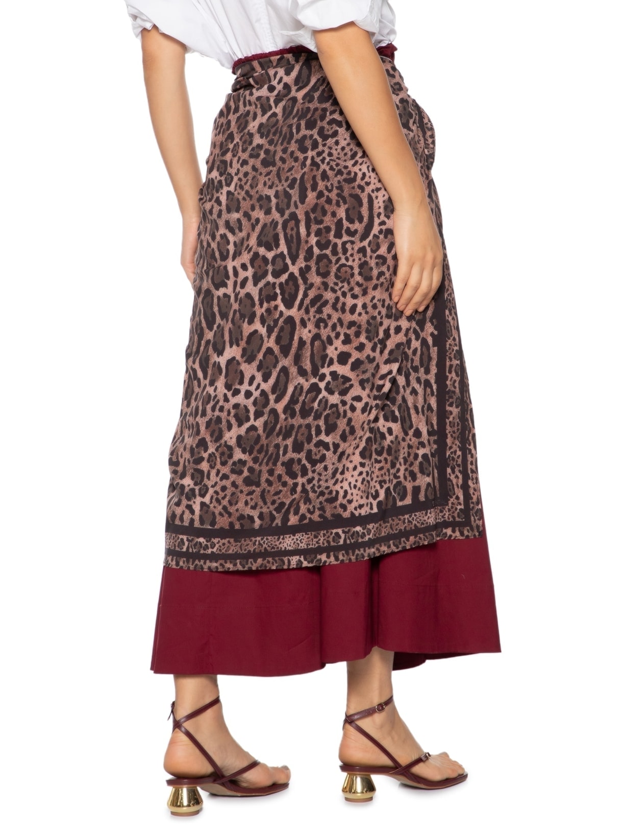 Cinto Feminino Texturizado Em Couro + 2 Lenços Marrom '2Essential