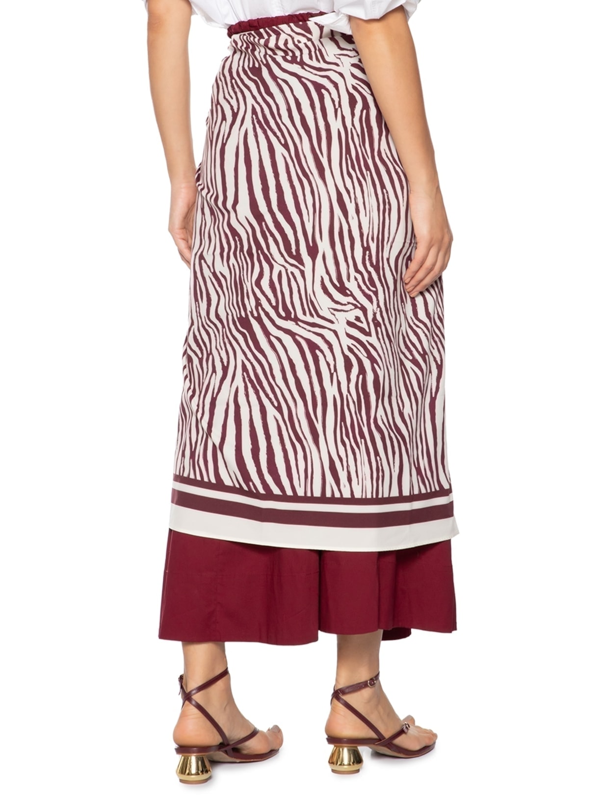 Cinto Feminino Texturizado Em Couro + 2 Lenços Marrom '2Essential