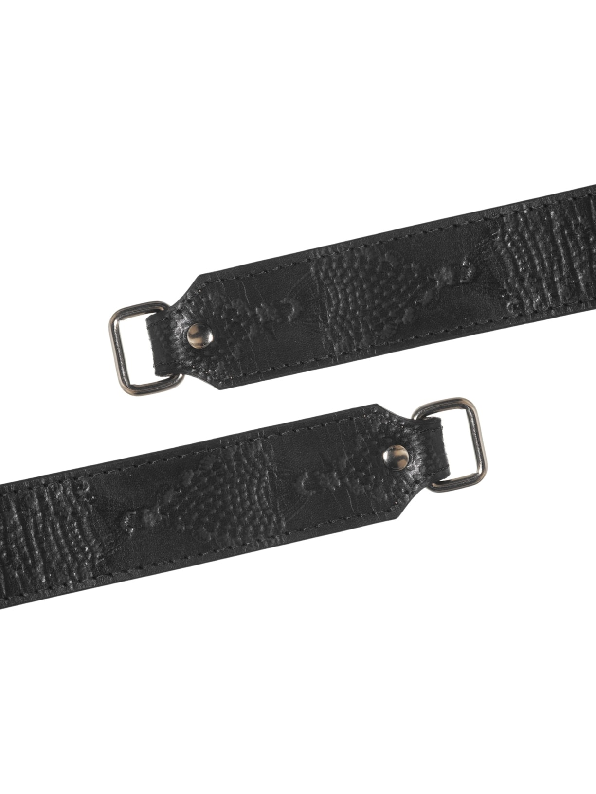 Cinto Feminino Texturizado Em Couro + 2 Lenços Preto '2Essential