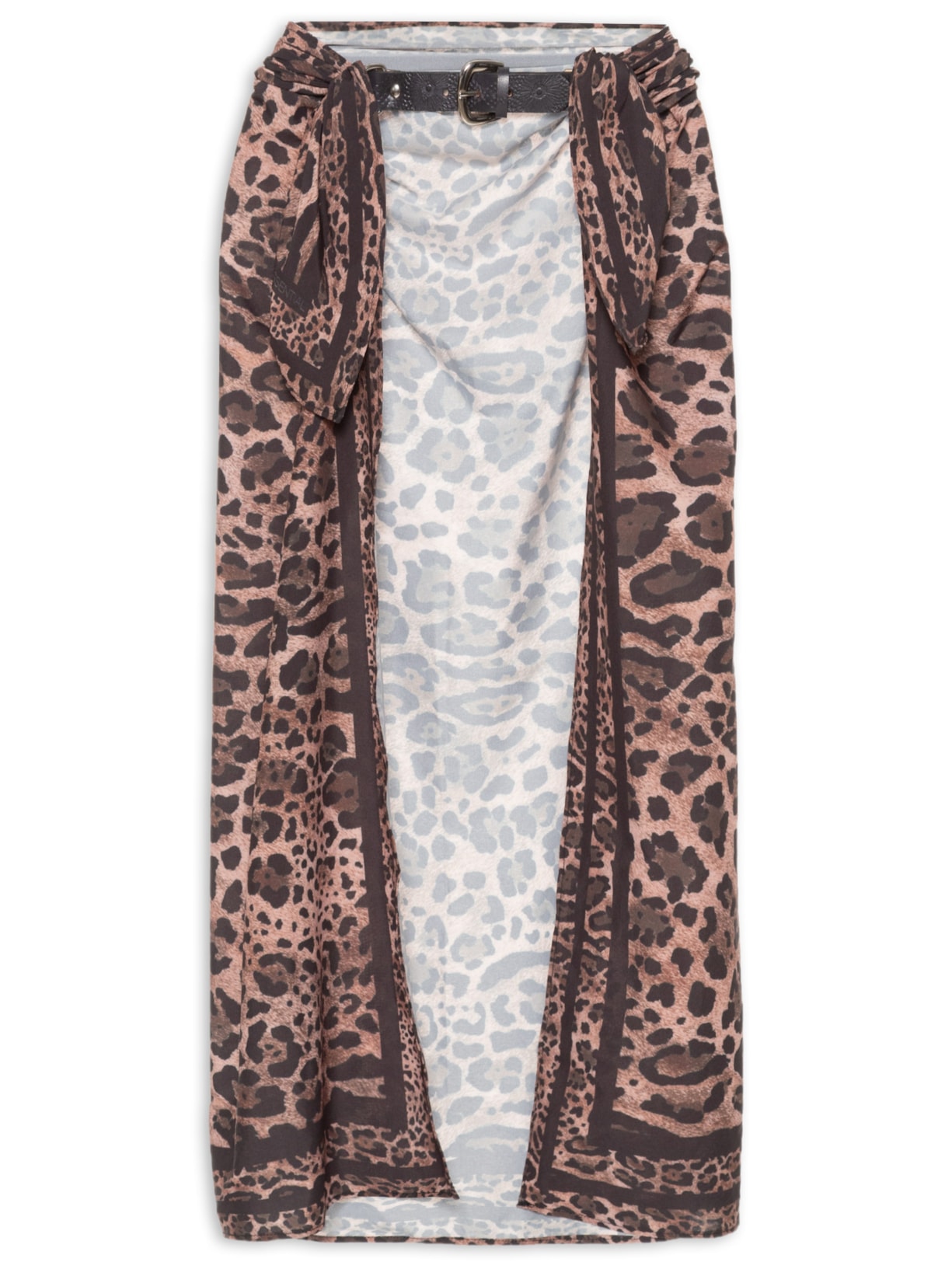 Cinto Feminino Texturizado Em Couro + 2 Lenços Preto '2Essential