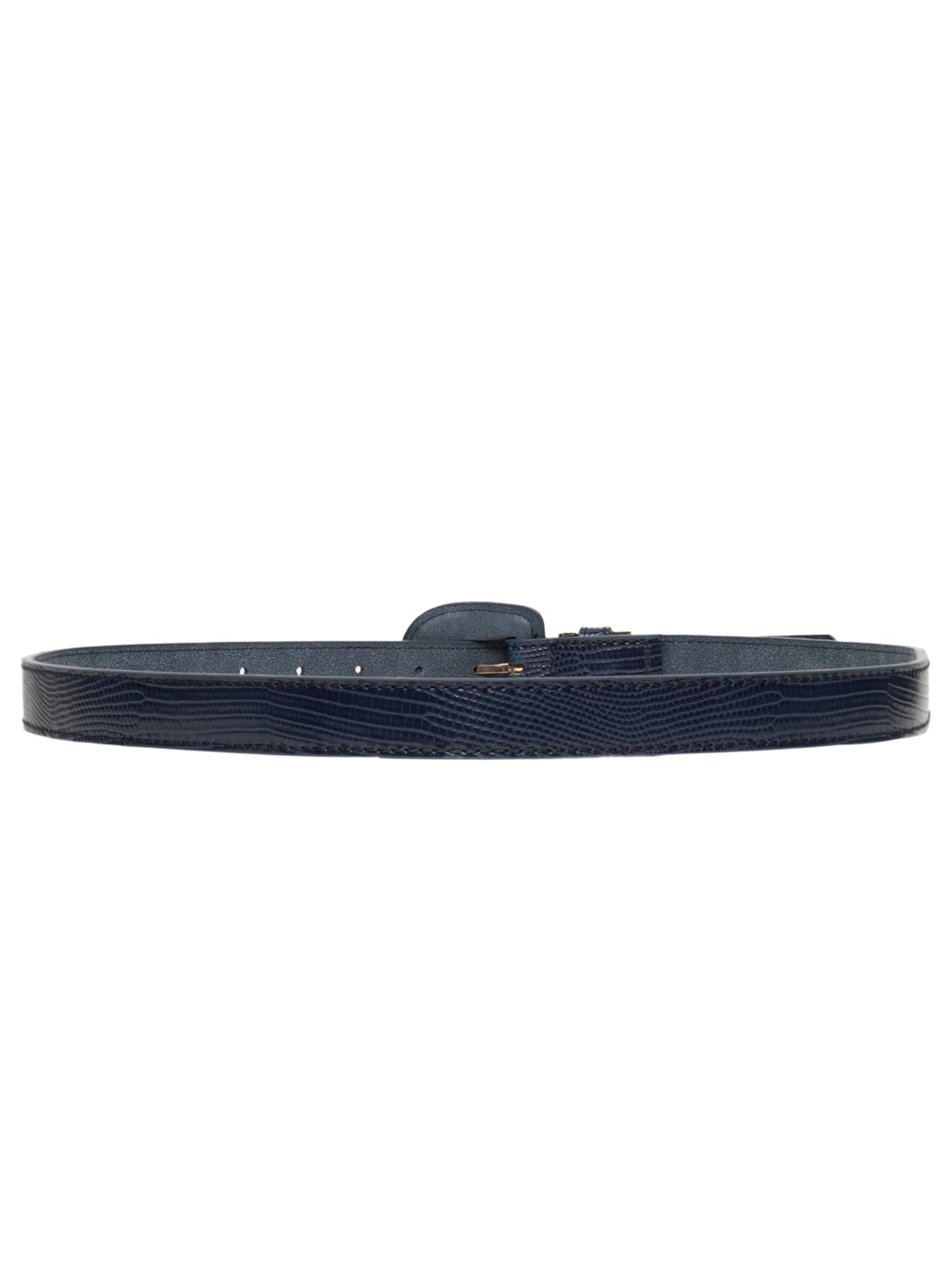 Cinto Feminino Texturizado Fivela Encapada Azul Basiq
