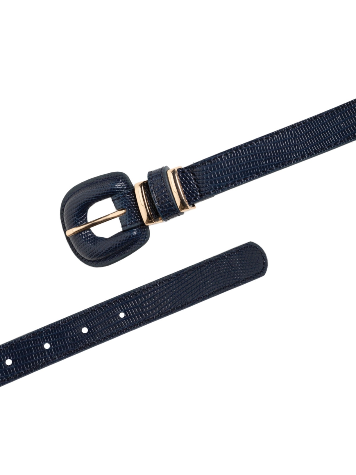 Cinto Feminino Texturizado Fivela Encapada Azul Basiq