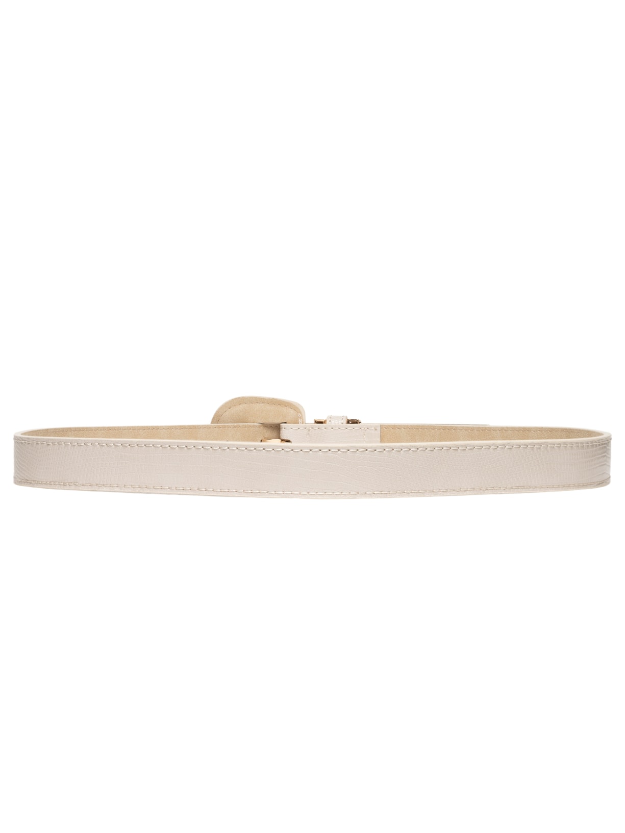 Cinto Feminino Texturizado Fivela Encapada Bege Basiq