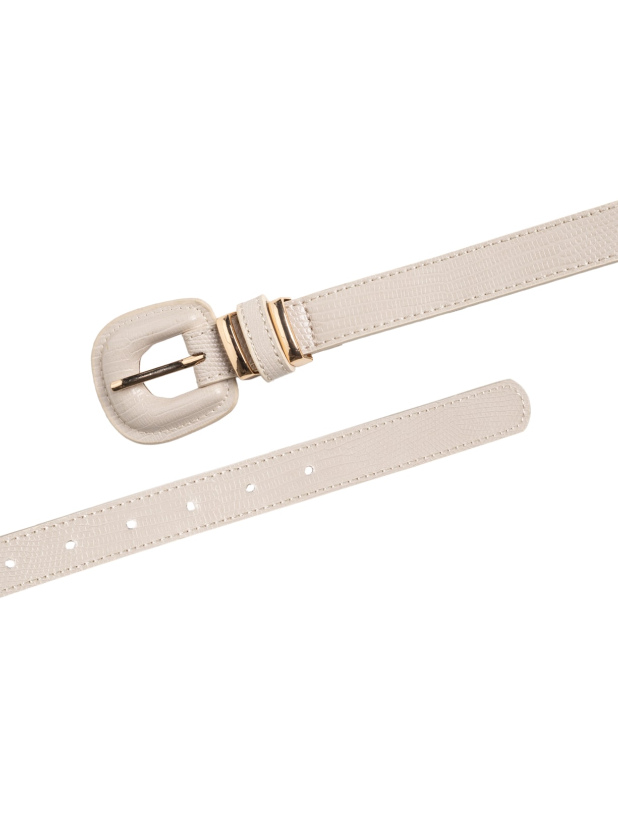 Cinto Feminino Texturizado Fivela Encapada Bege Basiq