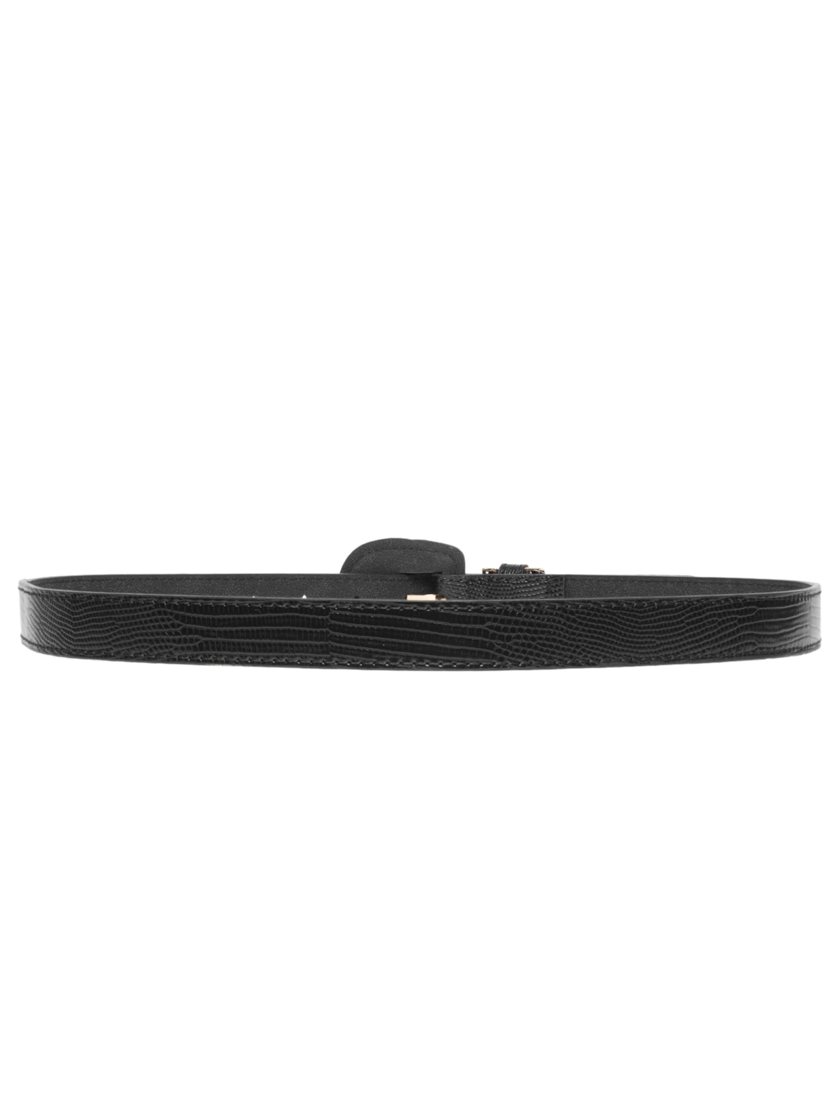 Cinto Feminino Texturizado Fivela Encapada Preto Basiq
