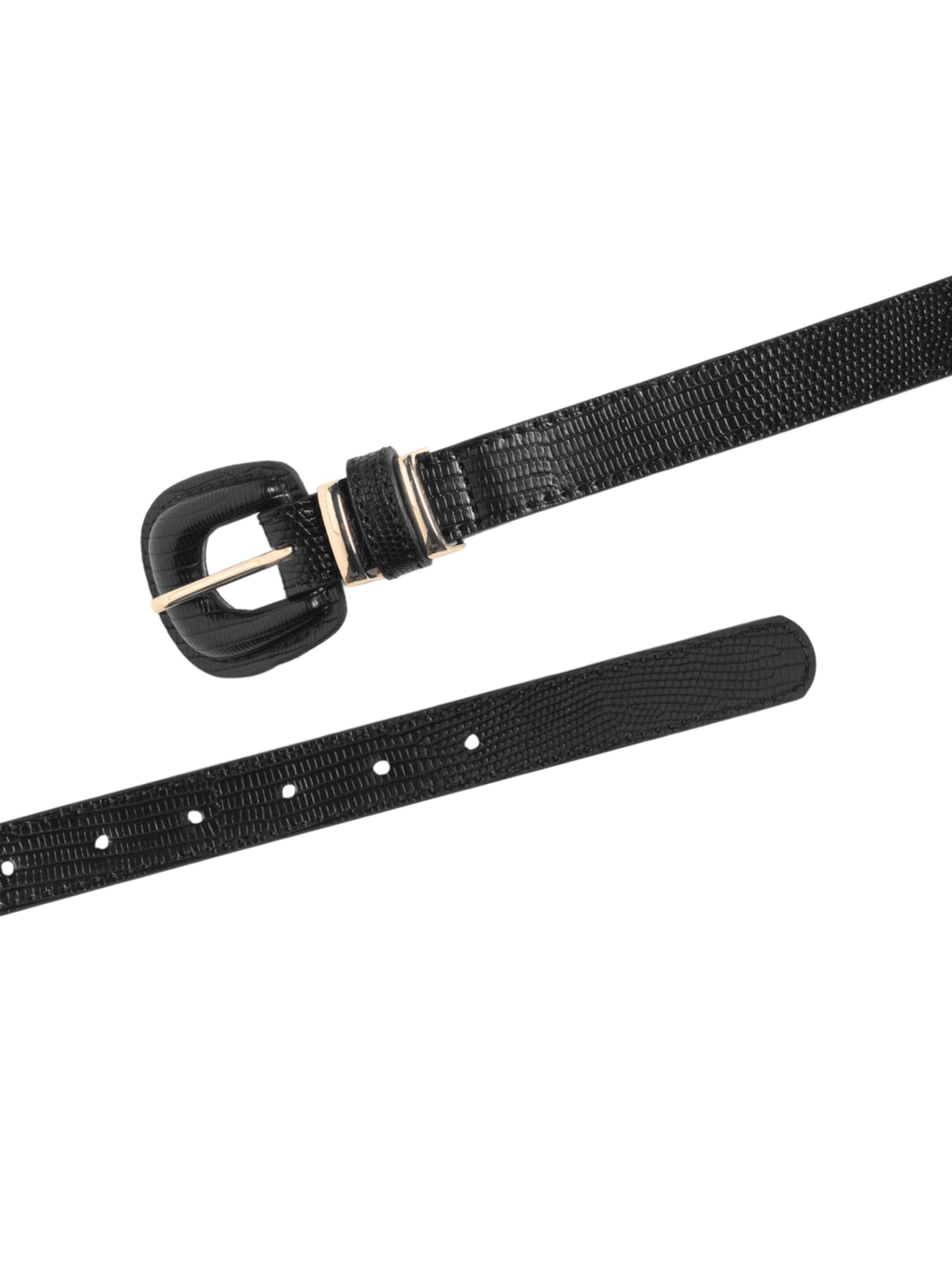 Cinto Feminino Texturizado Fivela Encapada Preto Basiq