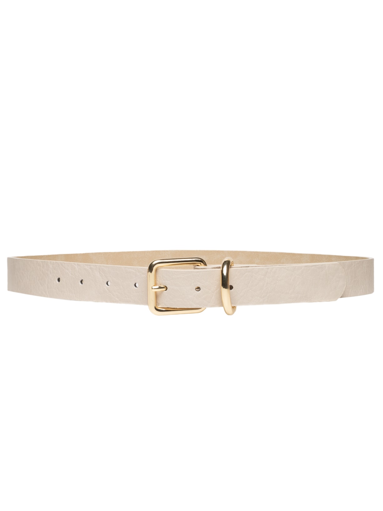 Cinto Feminino Texturizado Fivela Metálica Off White Basiq