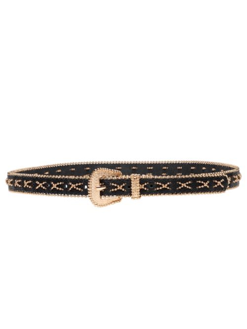 Cinto Feminino Trabalhado Com Tachinhas - Preto