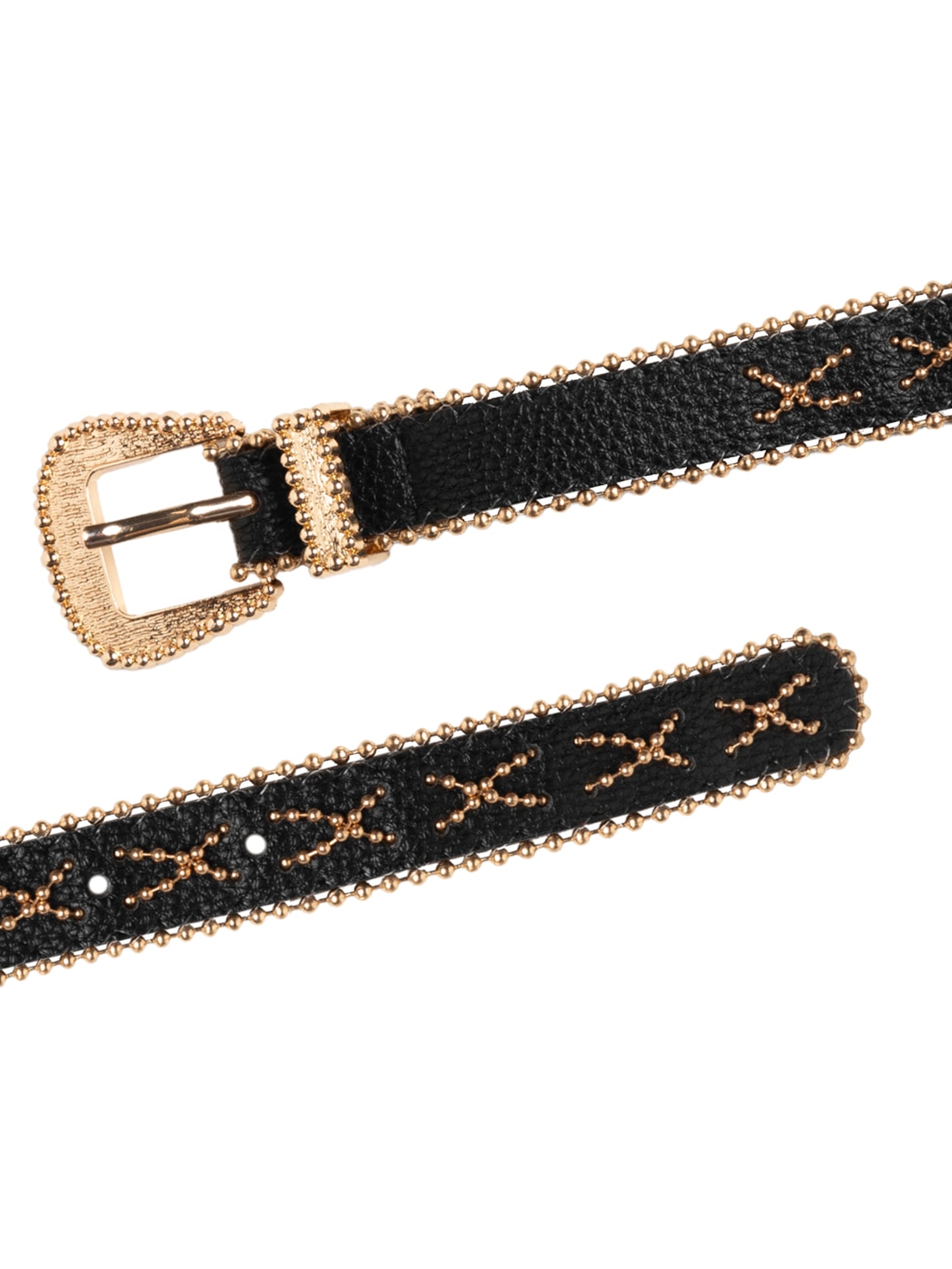 Cinto Feminino Trabalhado Com Tachinhas Preto Market 33