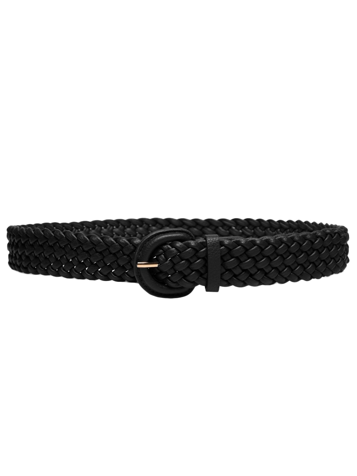 Cinto Feminino Tressê Com Fivela Encapada - Preto