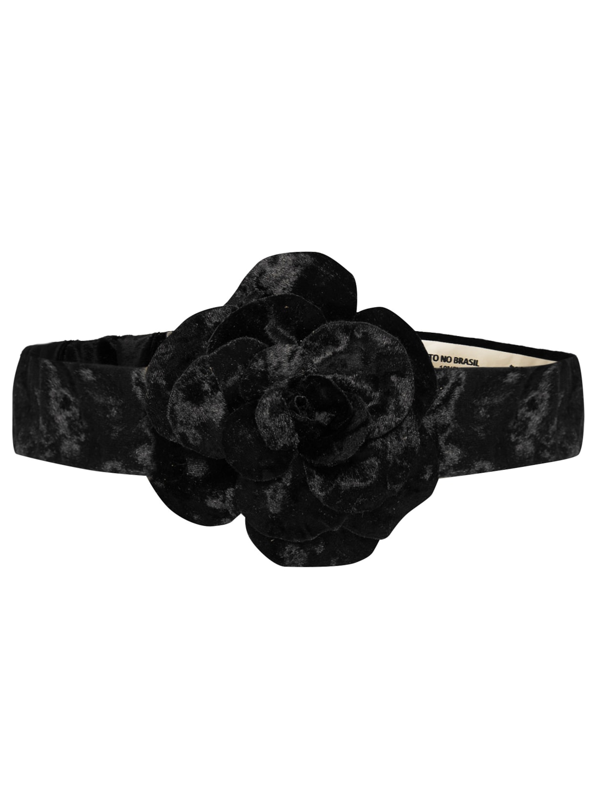 Cinto Feminino Velvet Flower - Preto