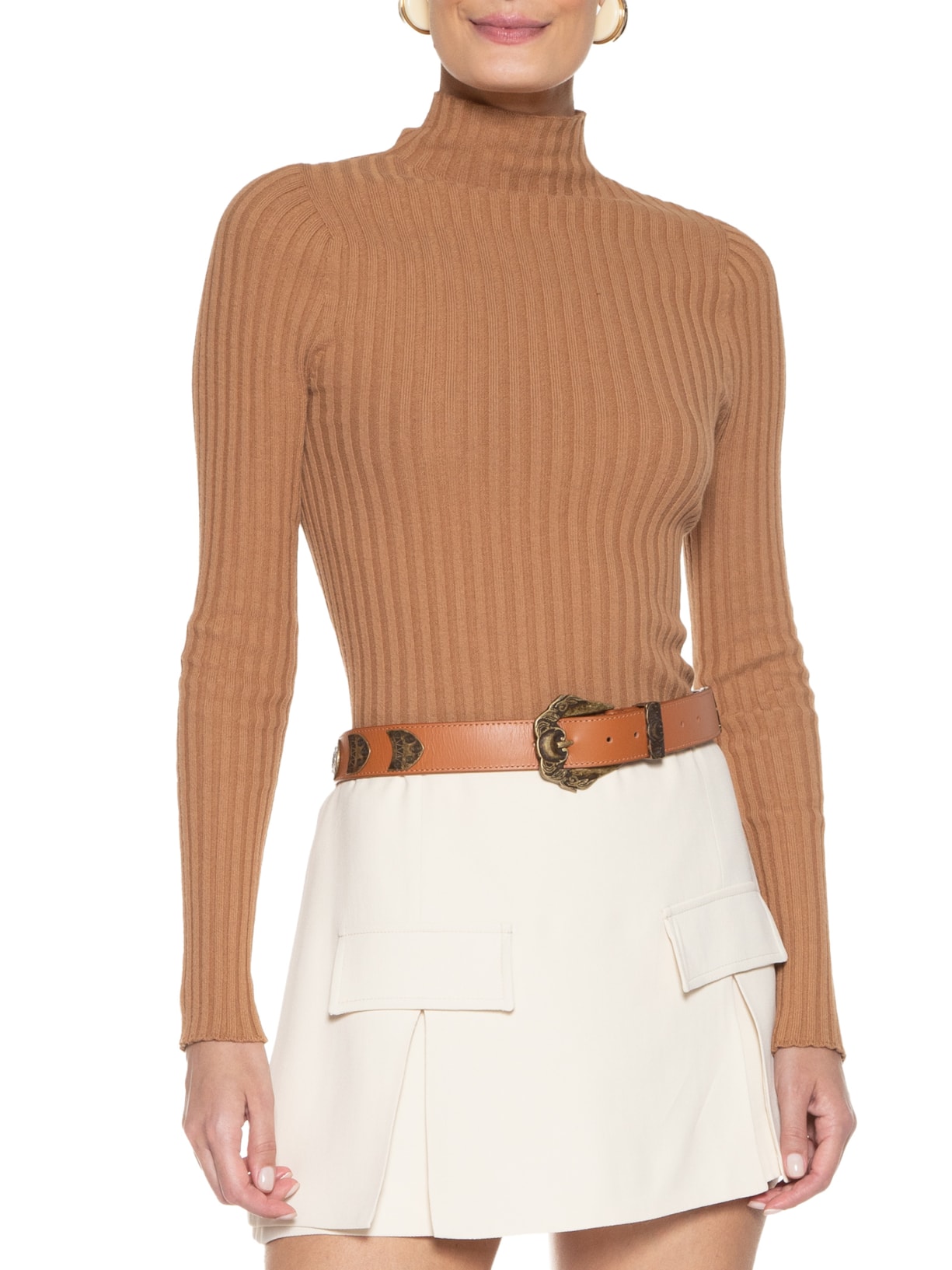 Cinto Feminino Veneto Ambar Marrom Luiza Barcelos