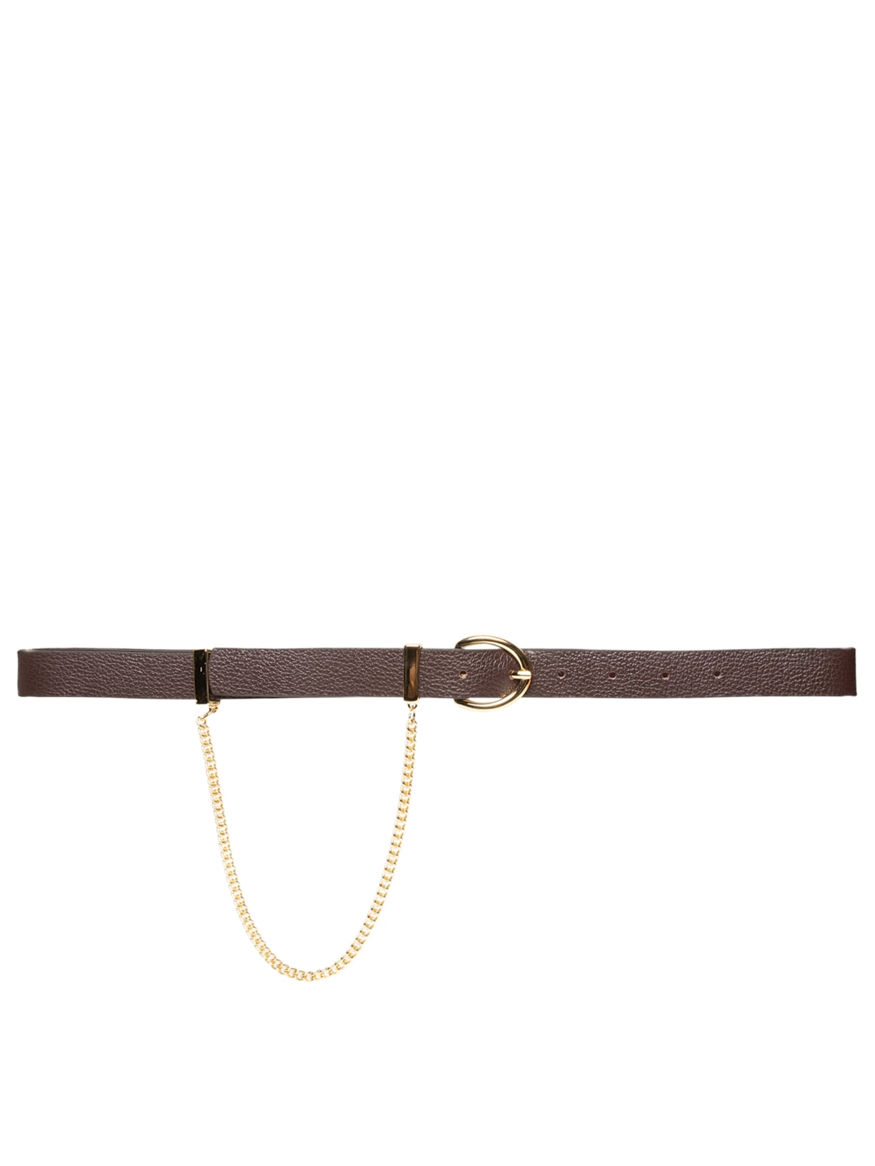 Cinto Feminino Viena Coffee Enfeites Ouro - Marrom