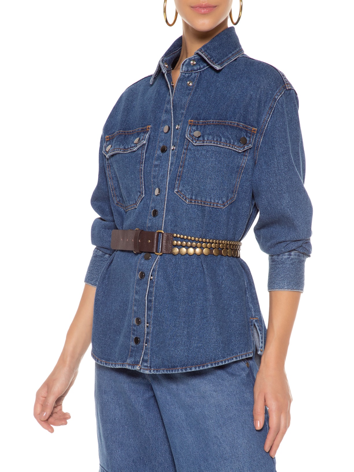 Cinto Feminino Viena Metais Marrom Luiza Barcelos