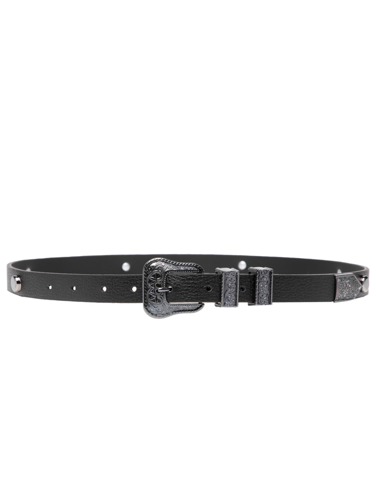 Cinto Feminino Western Tachas Couro - Preto