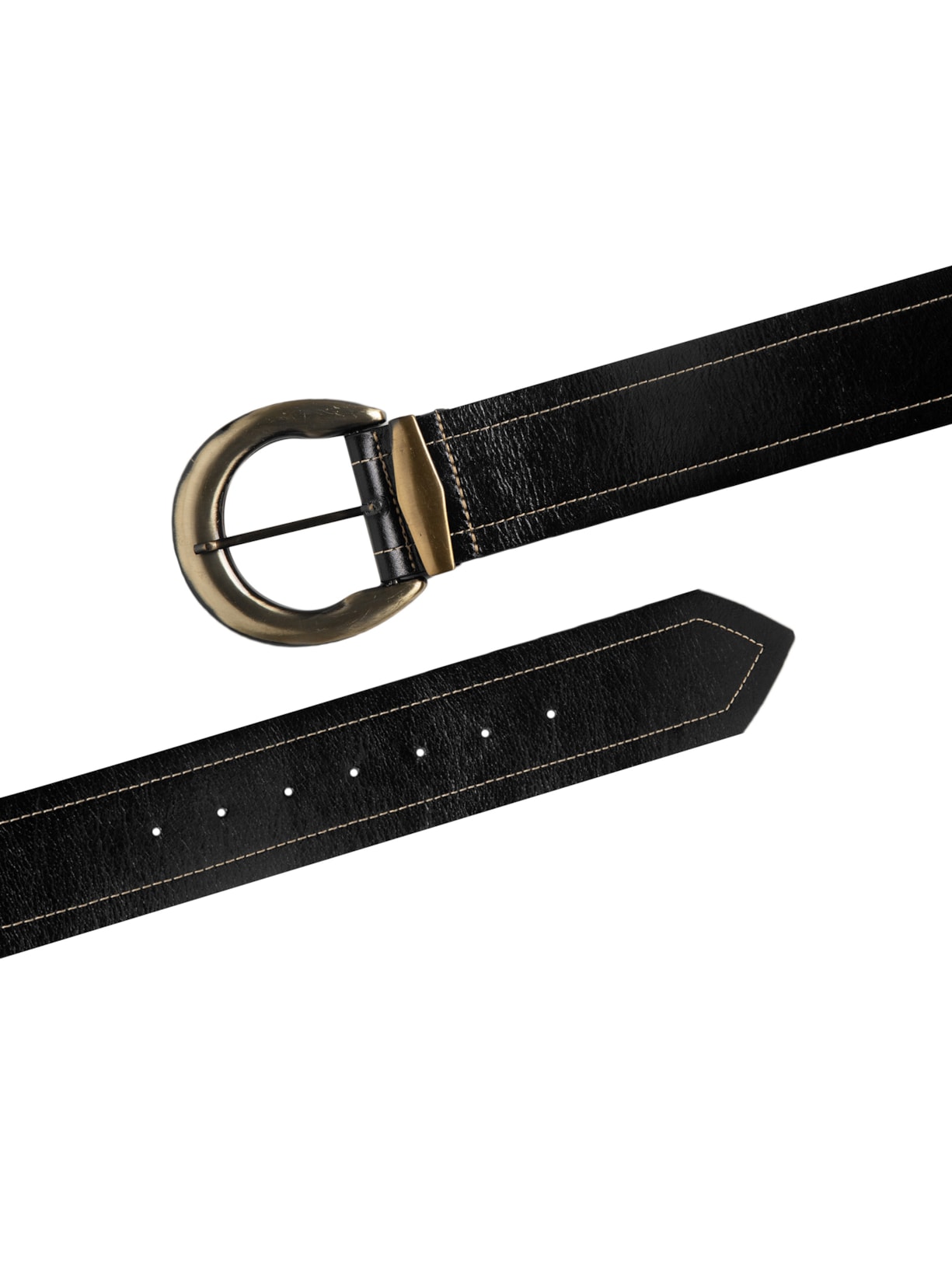 Cinto Grosso Feminino Em Couro Preto Market 33