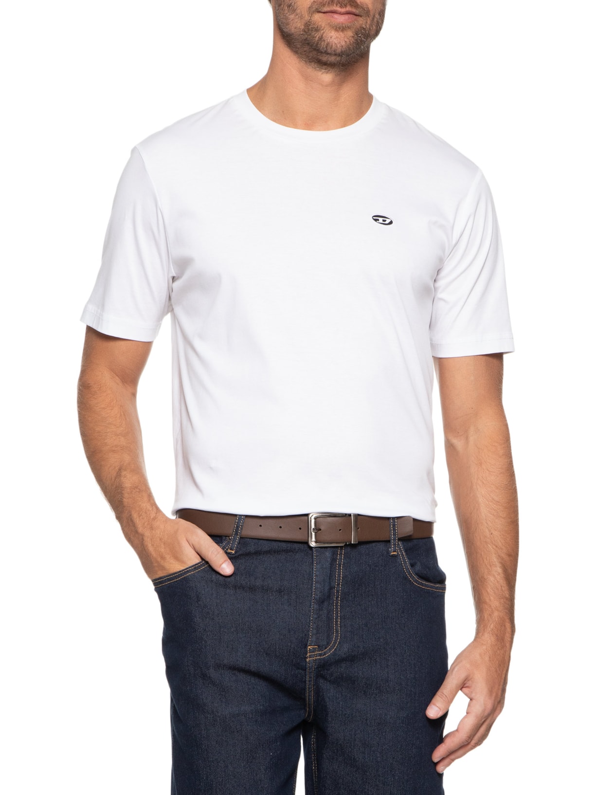 Cinto Maculino Dupla Face Em Couro Preto '2 Essential