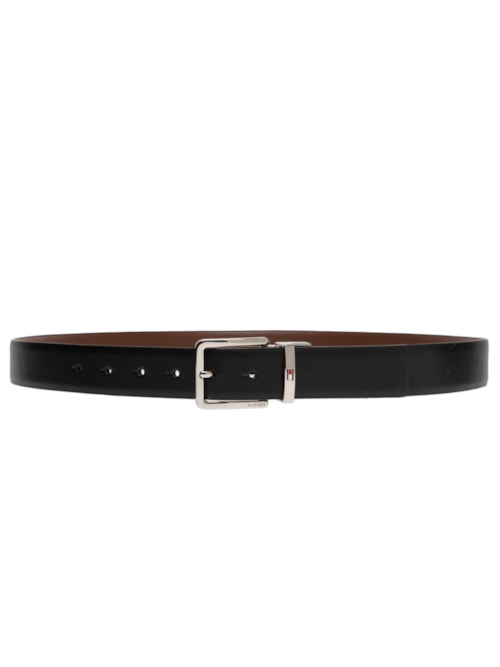 Cinto Masculino 4-em-1 Reversível Boxed em Couro - Preto