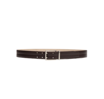 Cinto Masculino Acolchoado Com Detalhe Em Pesponto - Marrom 
