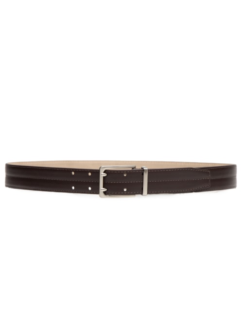 Cinto Masculino Acolchoado Com Detalhe Em Pesponto - Marrom