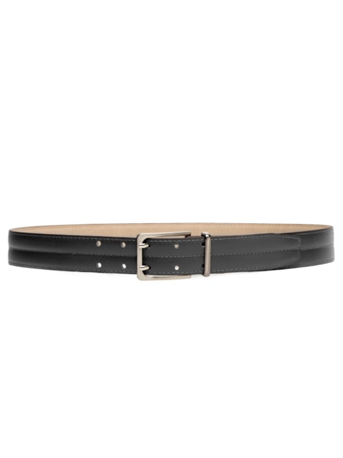 Cinto Masculino Acolchoado Com Detalhe Em Pesponto - Preto