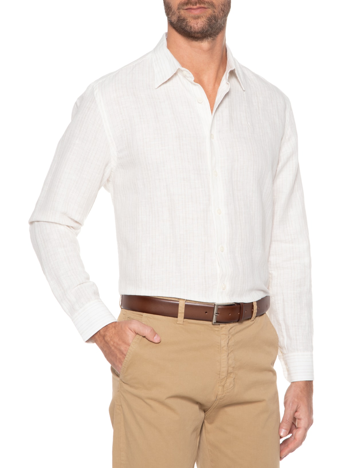 Cinto Masculino Básico Couro Marrom '2 Essential