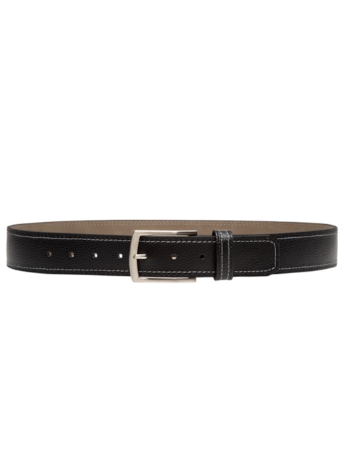 Cinto Masculino Casual Couro Legítimo - Preto
