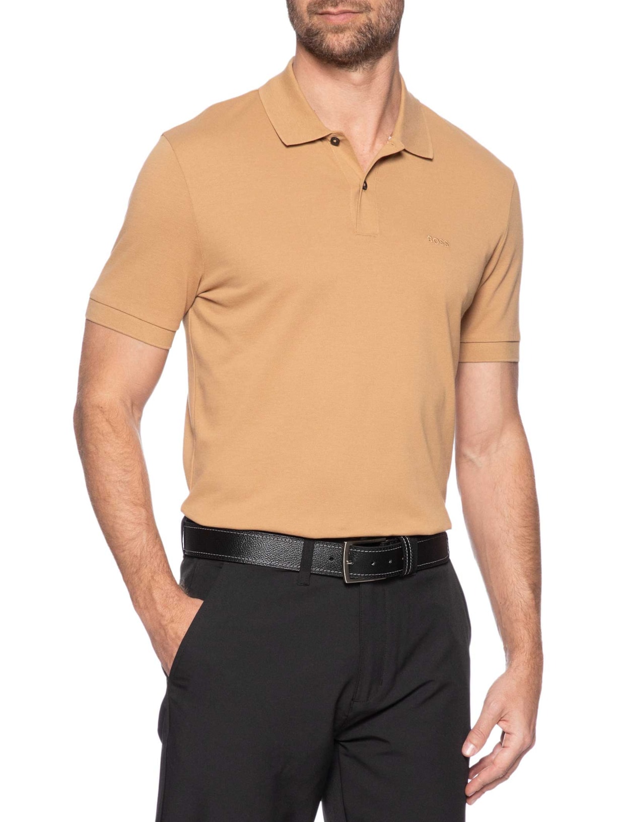 Cinto Masculino Casual Couro Legítimo Preto '2 Essential