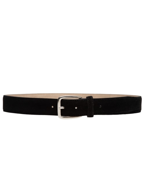 Cinto Masculino Casual De Camurça - Preto