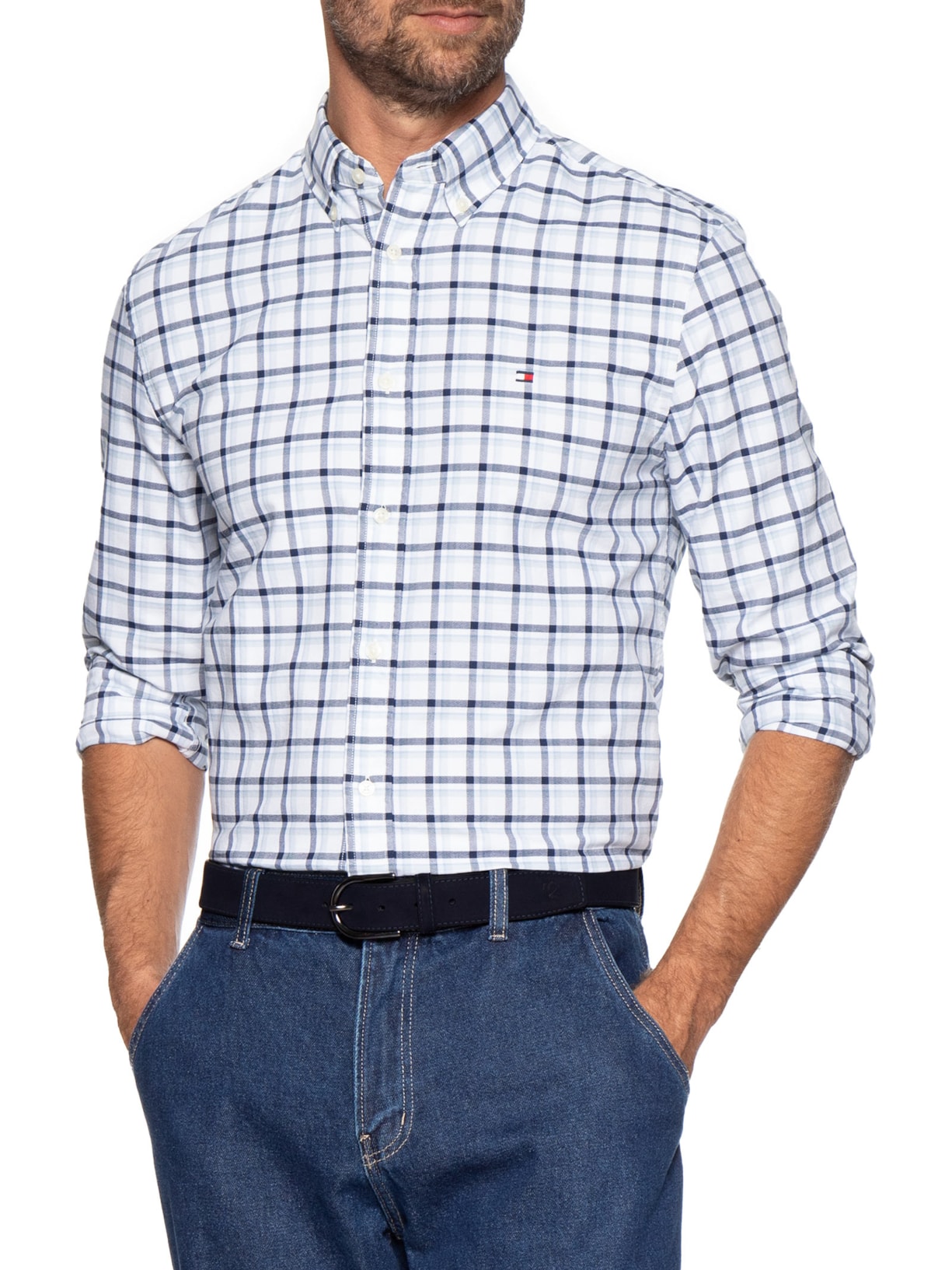 Cinto Masculino Casual Em Camurça Azul '2 Essential