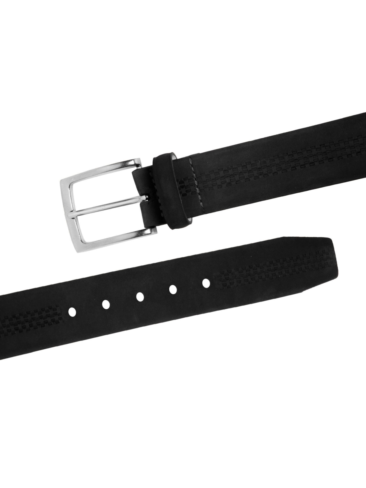 Cinto Masculino Casual Em Camurça Preto '2 Essential