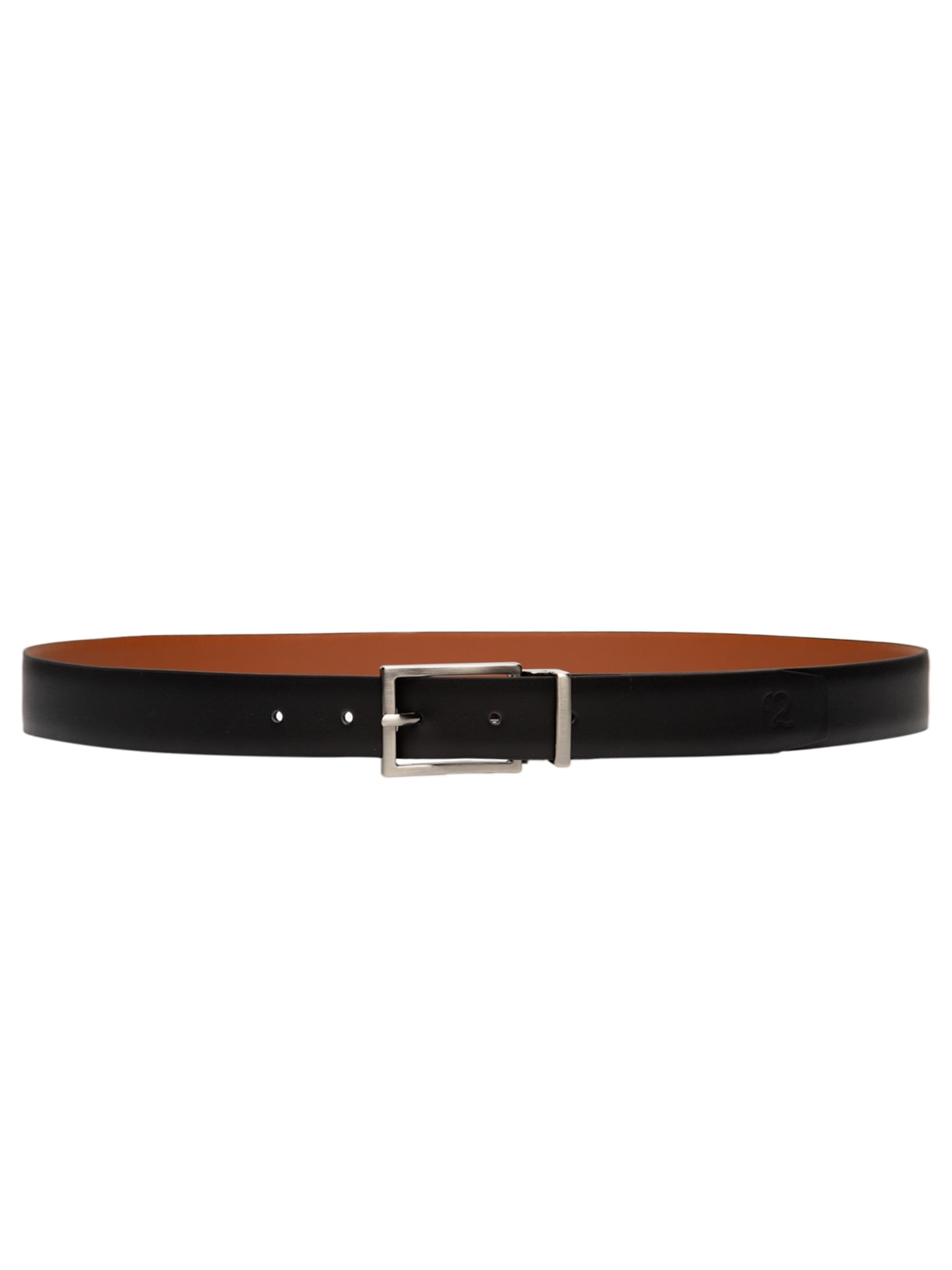 Cinto Masculino Casual Em Couro Legítimo Reversível Preto '2 Essential