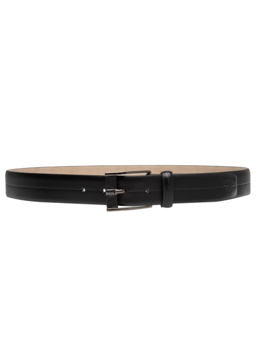 Cinto Masculino Casual Em Couro - Preto