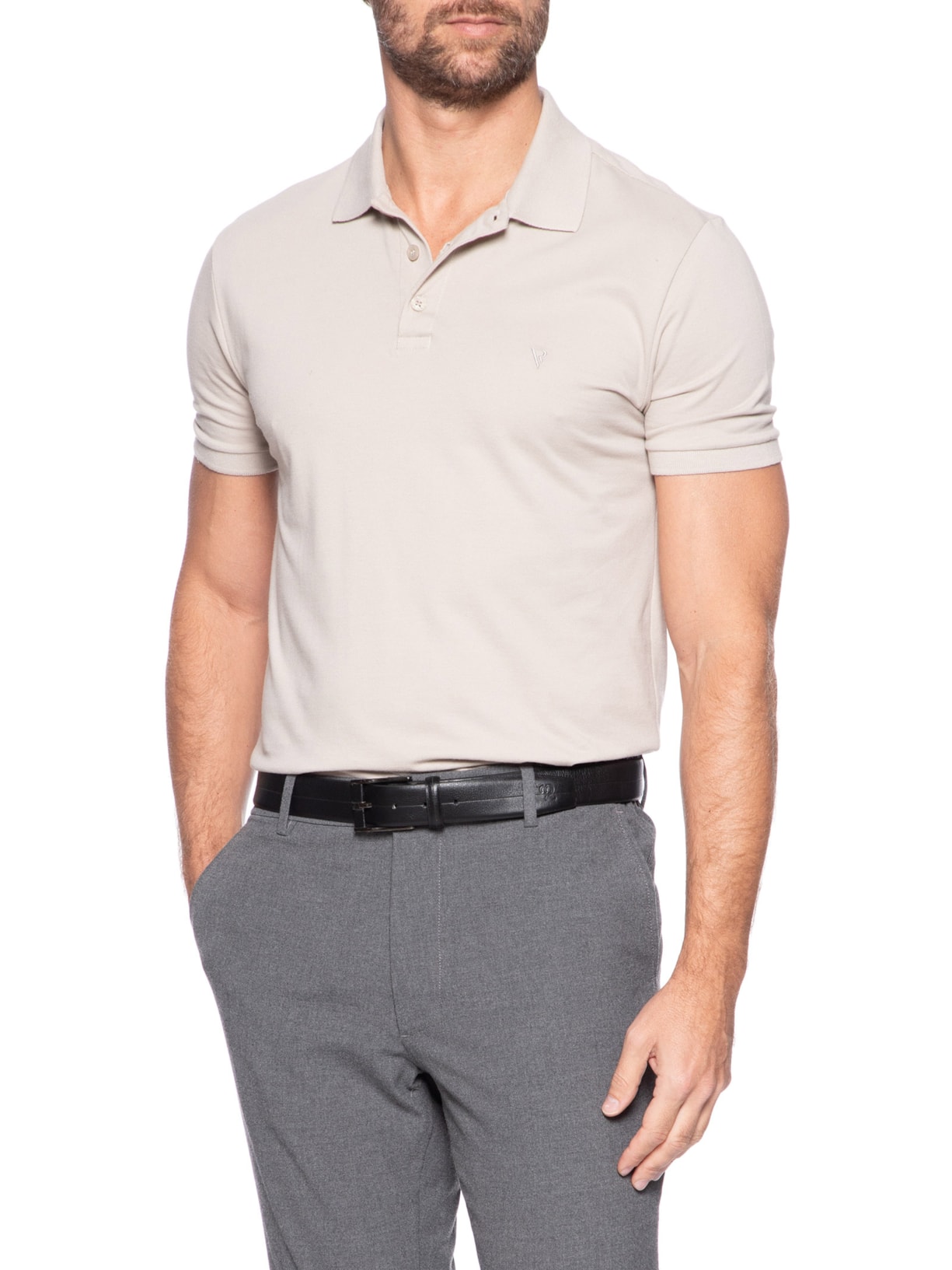 Cinto Masculino Casual Em Couro Preto  '2 Essential