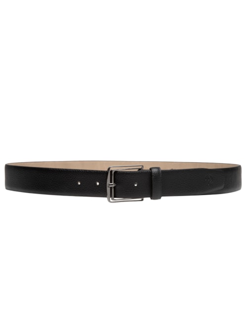 Cinto Masculino Casual Em Couro - Preto
