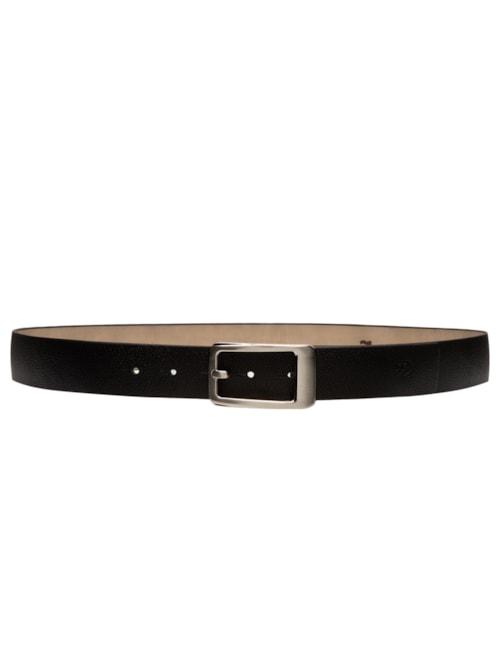 Cinto Masculino Casual em Couro - Preto