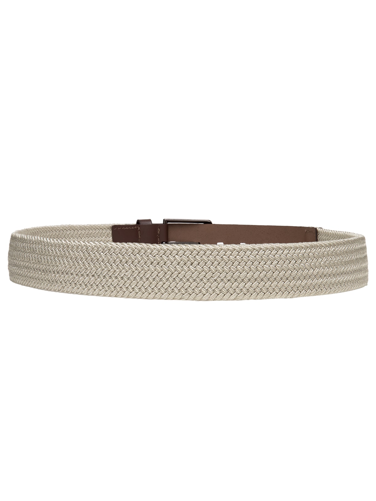 Cinto Masculino Casual Em Tecido Com Fivela Em Couro – Bege '2 Essential