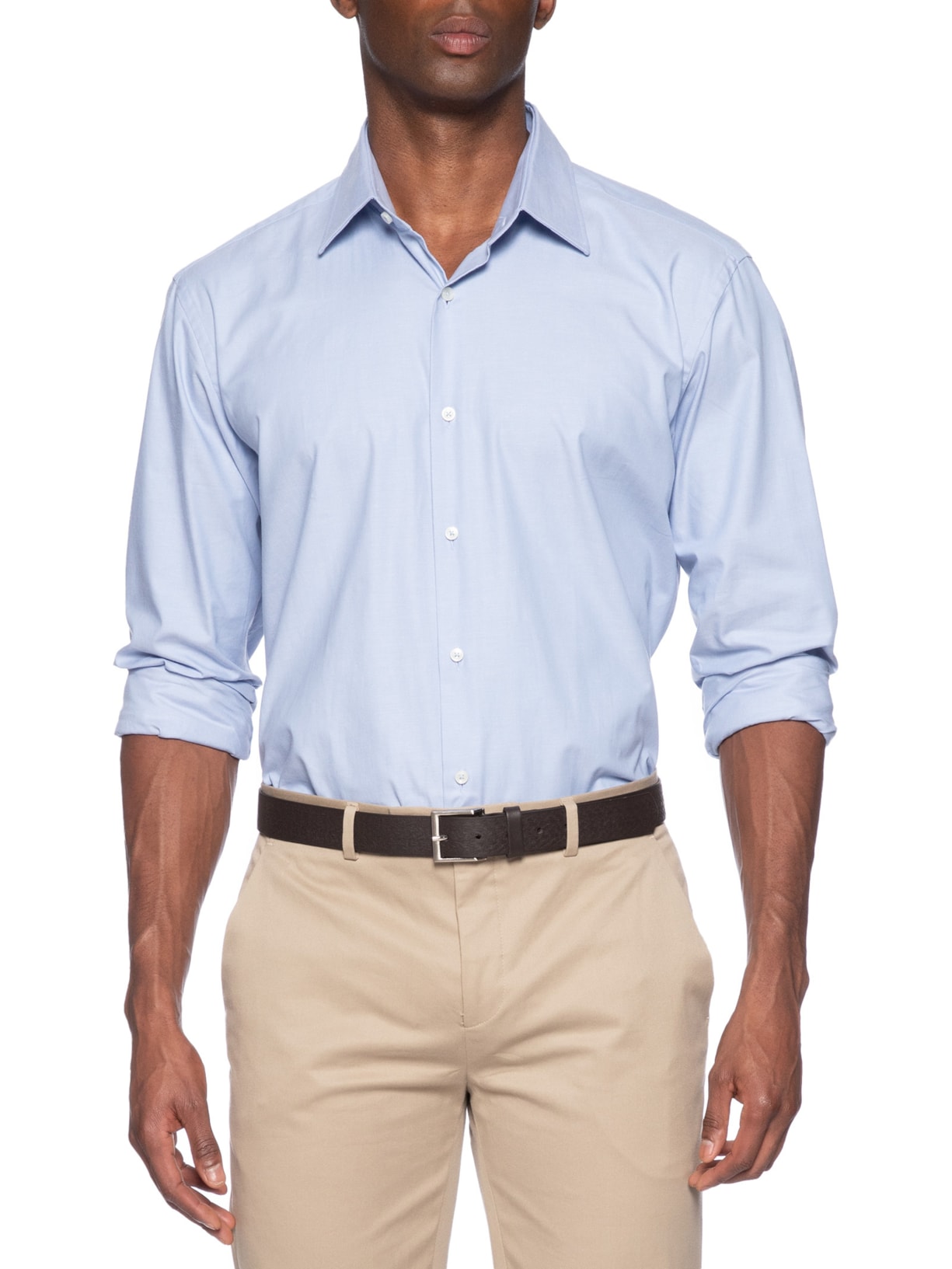 Cinto Masculino Casual Escama Em Couro Marrom '2 Essential