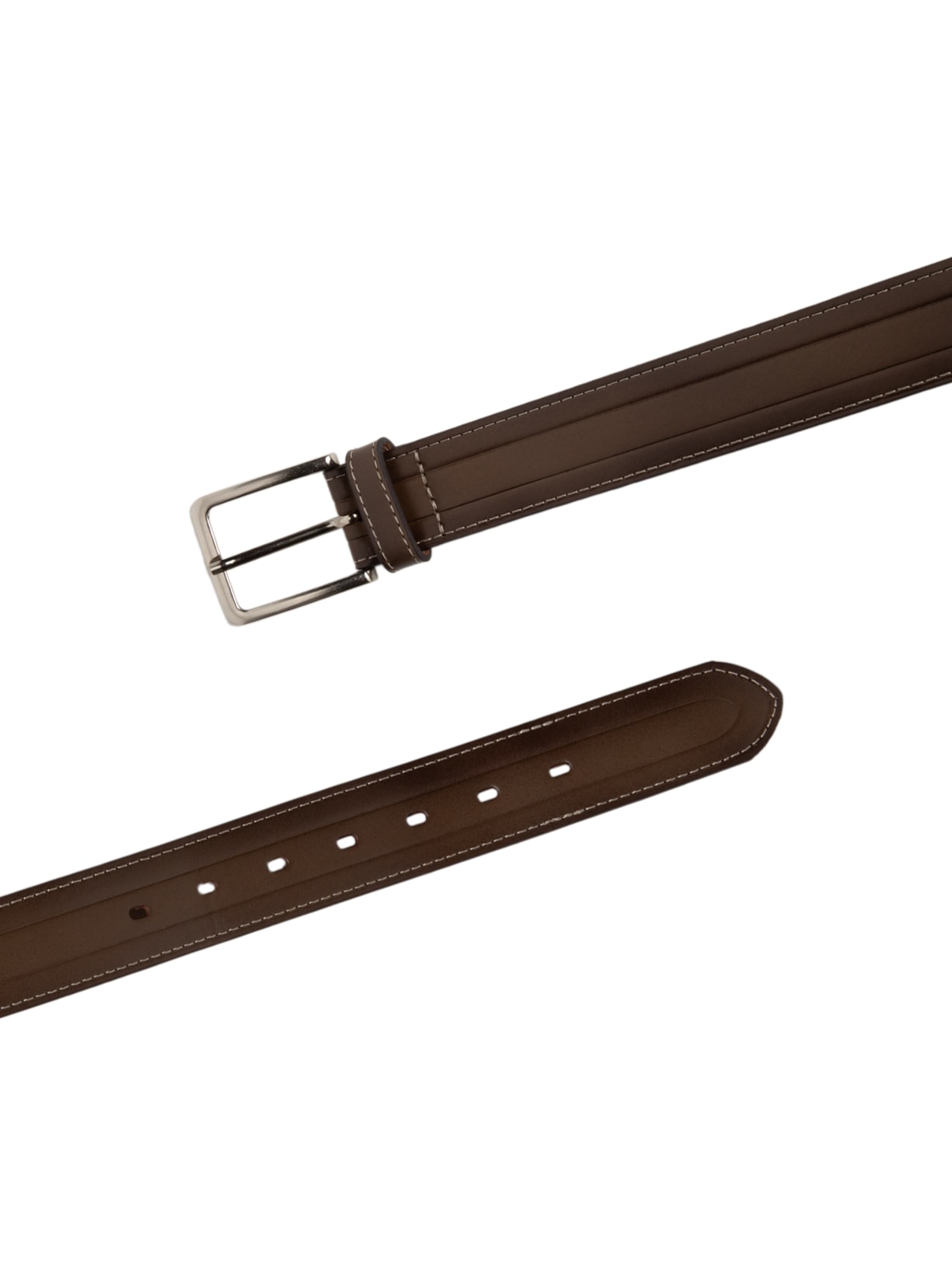 Cinto Masculino Com Detalhe Em Couro Legítimo Soleta Marrom '2 Essential